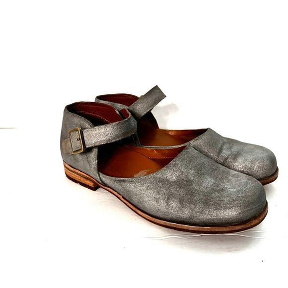 Kork-Ease Shoes - Kork-Ease Bellota Grey metallic Mary Jane Shoes